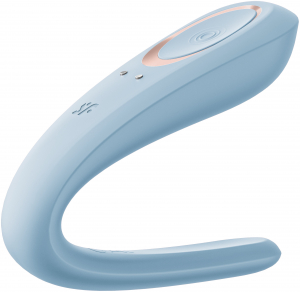 Вибратор для двоих "Satisfyer Double Classic" супер мощный, голубой